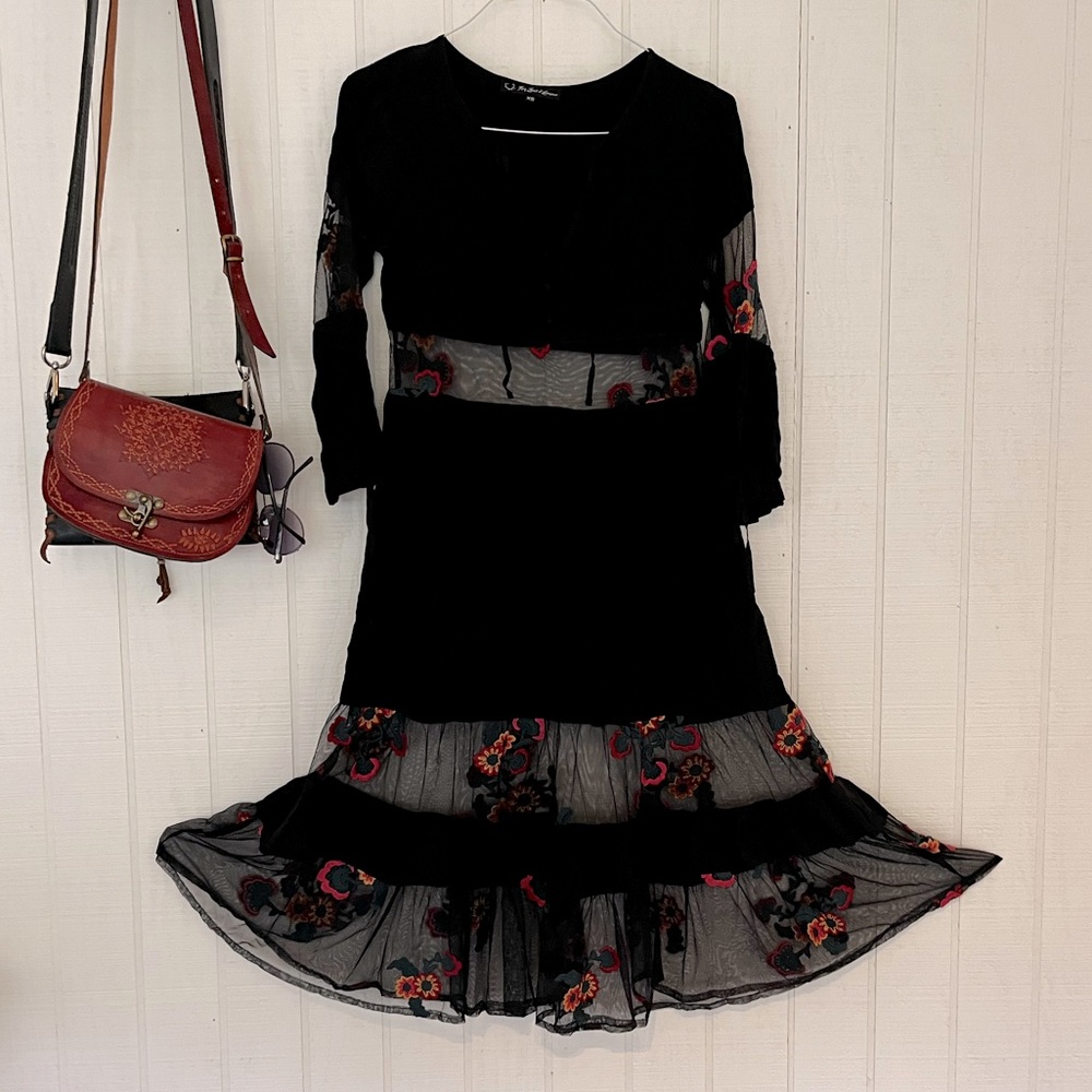 NEW For Love And Lemons Eva Midi Dress XS